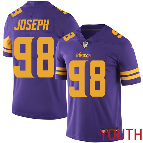 Minnesota Vikings 98 Limited Linval Joseph Purple Nike NFL Youth Jersey Rush Vapor Untouchable